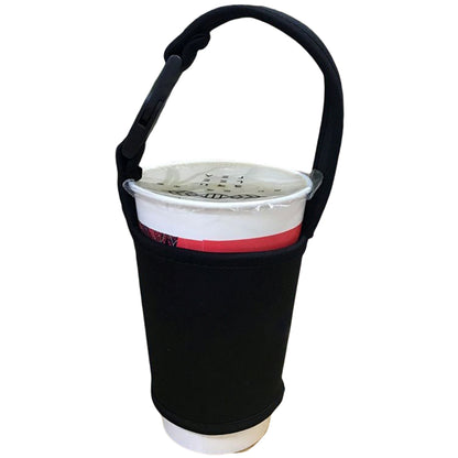 ドリンクホルダー カップホルダー タンブラーカバー 500-700ml ストラップ付 飲料カバー ブラック バリエーション画像