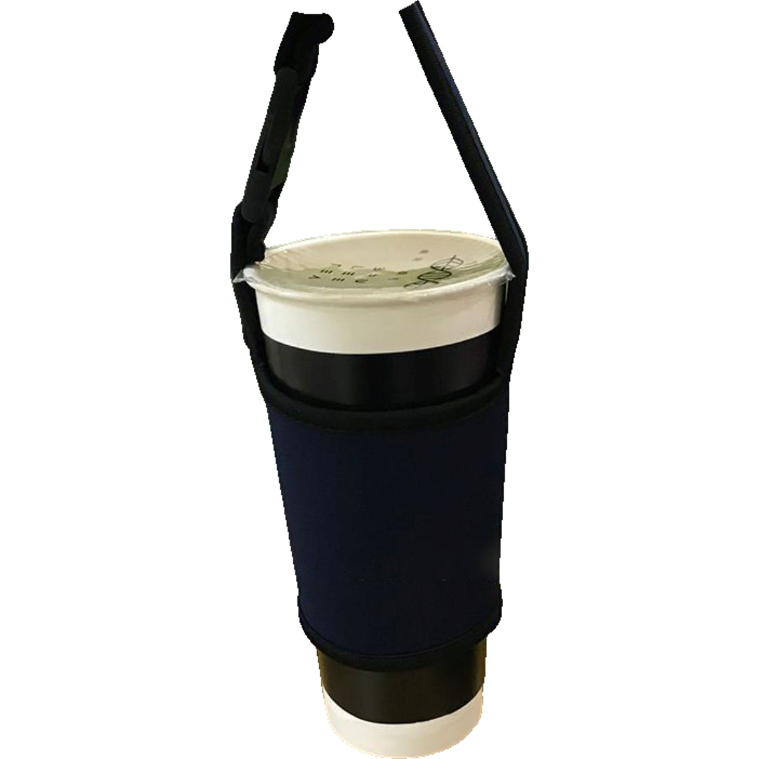 ドリンクホルダー カップホルダー タンブラーカバー 500-700ml ストラップ付 飲料カバー ネイビー バリエーション画像