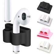 AirPodsホルダー エアーポッズホルダー イヤホンアクセサリー シリコン 落下防止 紛失防止用 腕時計 バンド 差し込み 収納 アップルウォッチ スポーツ アウトドア トレーニング ジム おしゃれ シンプル 無地 applewatch 6 SE 5 4 pro ブラック 黒 ホワイト 白 ピンク クリア 半透明 ネイビー 紺 グリーン 緑 レッド 赤