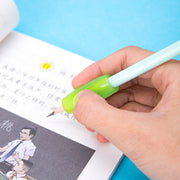 鉛筆グリップ ペングリップ 4個セット 4色セット 文房具 生活雑貨 半透明 カラフル ピンク ブルー グリーン シンプル ポップ カジュアル かわいい キュート