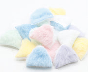 猫耳 ハンドメイドパーツ 同色10個セット アクセサリーパーツ ねこみみ ネコミミ 後付け 取り付け もふもふ ふさふさ ふわふわ DIY クラフト 手作り 手芸