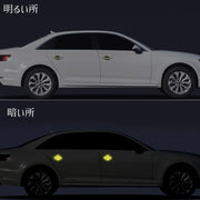 カーステッカー ドアノブガード 4点セット カー用品 自動車用 反射ステッカー 保護フィルム ドアハンドル 傷防止 リフレクターシール