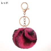 バッグチャーム キーホルダー フェイクファー レディース 女性用 ファーチャーム ポンポン ぽんぽん ふわふわ ヒョウ柄 レオパード おしゃれ かわいい ミックス ゼブラ柄 キーチャーム ギフト プレゼント ファッション小物