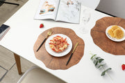ランチョンマット プレイスマット プレートマット 38cm 撥水 洗える 敷物 ウッド 木風 切り株風 自然 癒し おしゃれ 木目調 食卓 ランチクロス