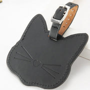 ラゲッジタグ トラベル用品 動物 猫 ブラウン ブラック ブルー ピンク かわいい 紛失防止 スーツケース