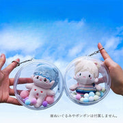キーホルダー ぬいぐるみホルダー 小物収納 推し活 ポーチ ぬいぐるみ収納 推し活グッズ オタ活 クリアカラー 透明 チャック 防水 コンパクト 持ち運び 携帯 コンサート ライブ