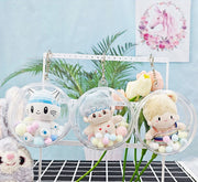 キーホルダー ぬいぐるみホルダー 小物収納 推し活 ポーチ ぬいぐるみ収納 推し活グッズ オタ活 クリアカラー 透明 チャック 防水 コンパクト 持ち運び 携帯 コンサート ライブ
