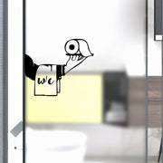 ウォールステッカー ウォールシール トイレ用 ドアステッカー ドアサイン WC お手洗い レストルーム 扉 壁紙シール DIY 模様替え デコレーション モノクロ おしゃれ