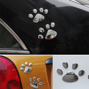 自動車用ステッカー 2枚セット カー用品 デカール 肉球 足跡 クマ 犬 猫 イヌ ネコ かわいい ドレスアップ キズ隠し カスタム