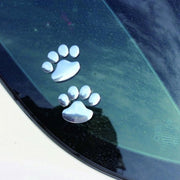 自動車用ステッカー 2枚セット カー用品 デカール 肉球 足跡 クマ 犬 猫 イヌ ネコ かわいい ドレスアップ キズ隠し カスタム