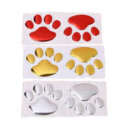 自動車用ステッカー 2枚セット カー用品 デカール 肉球 足跡 クマ 犬 猫 イヌ ネコ かわいい ドレスアップ キズ隠し カスタム