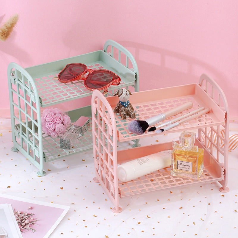 卓上ラック 収納ラック 机上ラック 収納棚 ２段 メッシュ 商品画像5