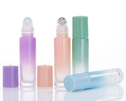 アトマイザー ロールオンタイプ 詰め替え容器 10ml 香水 コロン リフレッシングオイル ハーブオイル アロマオイル ミニボトル 塗る 携帯用 持ち運び おしゃれ かわいい グラデーションカラー キュート