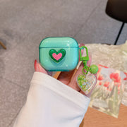 イヤホンケースカバー AirPods Pro 第3世代 第2世代 第1世代 エアポッズ 保護ケース ハート グリッター ラメ キラキラ かわいい おしゃれ