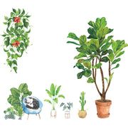 ウォールステッカー 壁ステッカー 壁紙シール リーフ 葉 鉢植え 植木鉢 植物 猫 ナチュラル インテリア雑貨 DIY 模様替え プチリフォーム 貼り付け簡単 イメージチェンジ リビング 子ども部屋 寝室 ルームデコレーション ウォールデコレーション 飾り付け 壁面装飾 壁装飾 室内装飾 おしゃれ かわいい