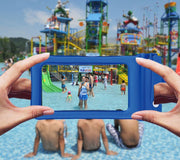 スマホ用防水ケース ストラップ付き スナップボタン 防水ポーチ 防水カバー クリア 水中撮影 多機種対応 iPhone Galaxy スマートフォン 携帯電話 防塵 貴重品入れ プール 海水浴 レジャー