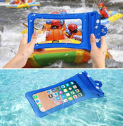 スマホ用防水ケース ストラップ付き スナップボタン 防水ポーチ 防水カバー クリア 水中撮影 多機種対応 iPhone Galaxy スマートフォン 携帯電話 防塵 貴重品入れ プール 海水浴 レジャー