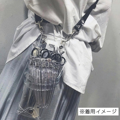 シザーケース シザーバッグ ベルト付 クリア 透明 大容量 商品画像3