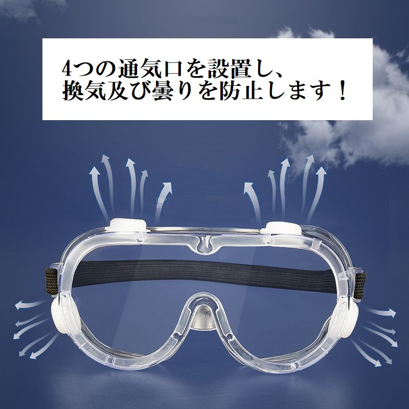 安全ゴーグル 保護メガネ 男女兼用 保護用品 感染予防 飛沫対策 商品画像4