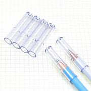 鉛筆キャップ えんぴつキャップ 10本セット 文具 文房具 学用品 透明 クリア ラメ シンプル 軽量 新入学 新学期 小学校