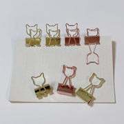 ダブルクリップ 10個セット メタルクリップ ねこ 星 ハート ペーパークリップ 紙留め 袋留め 事務用品 文房具 書類 資料 紙挟み ミニクリップ 19mm ステーショナリー 可愛い おしゃれ オフィス 学校 雑貨