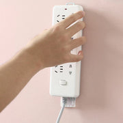 電源タップホルダー 同色4個セット スライド式 粘着テープ 取り付け 固定器 貼付け 壁掛け 収納 粘着式 固定 テープ 貼り付け リモコン 収納 簡単 便利 アイデアグッズ