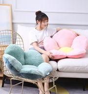 クッション 座布団 フロアクッション チェアクッション 75×40cm 花型 フラワー 一人掛け フローリング ソファー 椅子 柔らかい お洒落 可愛い モコモコ 自宅用 カラバリ豊富
