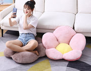 クッション 座布団 フロアクッション チェアクッション 75×40cm 花型 フラワー 一人掛け フローリング ソファー 椅子 柔らかい お洒落 可愛い モコモコ 自宅用 カラバリ豊富