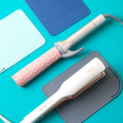 ヘアアイロン用耐熱マット シリコン製 シリコンマット ストレートアイロン 持ち運び 耐熱 シンプル 無地 折りたたみ