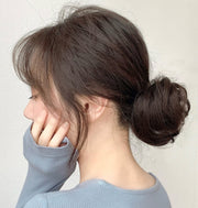 お団子ウィッグ ヘアゴム ウィッグゴム 部分ウィッグ ポイントウィッグ つけ毛 髪ゴム ヘアアクセサリー 女性 レディース 髪留め まとめがみ 簡単 ボリュームアップ ふんわり アレンジ かわいい イメージチェンジ 黒 茶