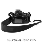 カメラストラップ 一眼レフ ミラーレス ネックストラップ ショルダーストラップ 黒 ブラック 太め 肩掛け 斜め掛け クッション性 負担軽減 シンプル 調節可能