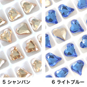ネイルパーツ 10個セット ラインストーン ハート型 ネイルアート用品 ネイルデコレーション ビジュー ハンドメイド パーツ デコ カラバリ豊富 キラキラ 可愛い おしゃれ