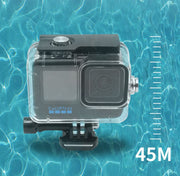 GoPro HERO 13 12 11 10 9 対応 防水ハウジングケース クリア 水深45m 保護 防塵 ダイビング 水中撮影用 ダイブハウジング