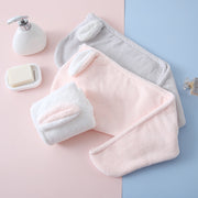 タオルキャップ ヘアドライタオル タオルターバン レディース ふわふわ もこもこ 吸水性 便利 バス用品 髪乾燥 耳付き ウサギ うさ耳 かわいい