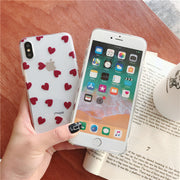 iPhoneケース iPhoneカバー スマホケース スマホカバー ハート 透明 クリア 透け感 スリム 落下 保護 傷防止 耐衝撃 衝撃吸収 スマートフォン アイフォン Apple アップル かわいい おしゃれ