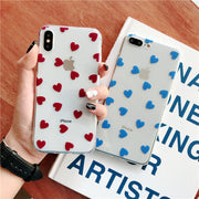 iPhoneケース iPhoneカバー スマホケース スマホカバー ハート 透明 クリア 透け感 スリム 落下 保護 傷防止 耐衝撃 衝撃吸収 スマートフォン アイフォン Apple アップル かわいい おしゃれ
