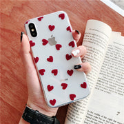 iPhoneケース iPhoneカバー スマホケース スマホカバー ハート 透明 クリア 透け感 スリム 落下 保護 傷防止 耐衝撃 衝撃吸収 スマートフォン アイフォン Apple アップル かわいい おしゃれ