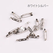 ブローチピン 100個セット 20mm コサージュピン ウラピン 裏ピン アクセサリーパーツ クラフト 手芸 金具 留め具 回転式 アンティーク 安全ピン 造花ピン ハンドメイド DIY