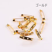 ブローチピン 100個セット 20mm コサージュピン ウラピン 裏ピン アクセサリーパーツ クラフト 手芸 金具 留め具 回転式 アンティーク 安全ピン 造花ピン ハンドメイド DIY