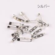 ブローチピン 100個セット 20mm コサージュピン ウラピン 裏ピン アクセサリーパーツ クラフト 手芸 金具 留め具 回転式 アンティーク 安全ピン 造花ピン ハンドメイド DIY