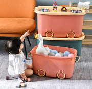 おもちゃ収納ボックス おもちゃ箱 車輪 カート ふた 蓋 収納ケース 収納ボックス 収納 おもちゃ シンプル 子供 タイヤ キャスター キッズ 子供部屋
