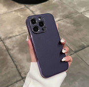 iPhoneケース iPhoneカバー スマホケース 耐衝撃 カメラ保護 背面保護 薄型 スリム 防塵 フェイクレザー シンプル