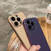 iPhoneケース iPhoneカバー スマホケース 耐衝撃 カメラ保護 背面保護 薄型 スリム 防塵 フェイクレザー シンプル