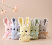 ミニフェイスタオル 25×50cm 単品 1個 うさぎ ウサギ リボン ギフト プレゼント 贈り物 プチギフト 景品 お返し 挨拶 おしゃれ かわいい アニマル かわいい 日用品 洗面 洗顔 バス用品 キッチン用品 手洗い 手拭き 女の子 キッズ 入園 入学 保育園 幼稚園
