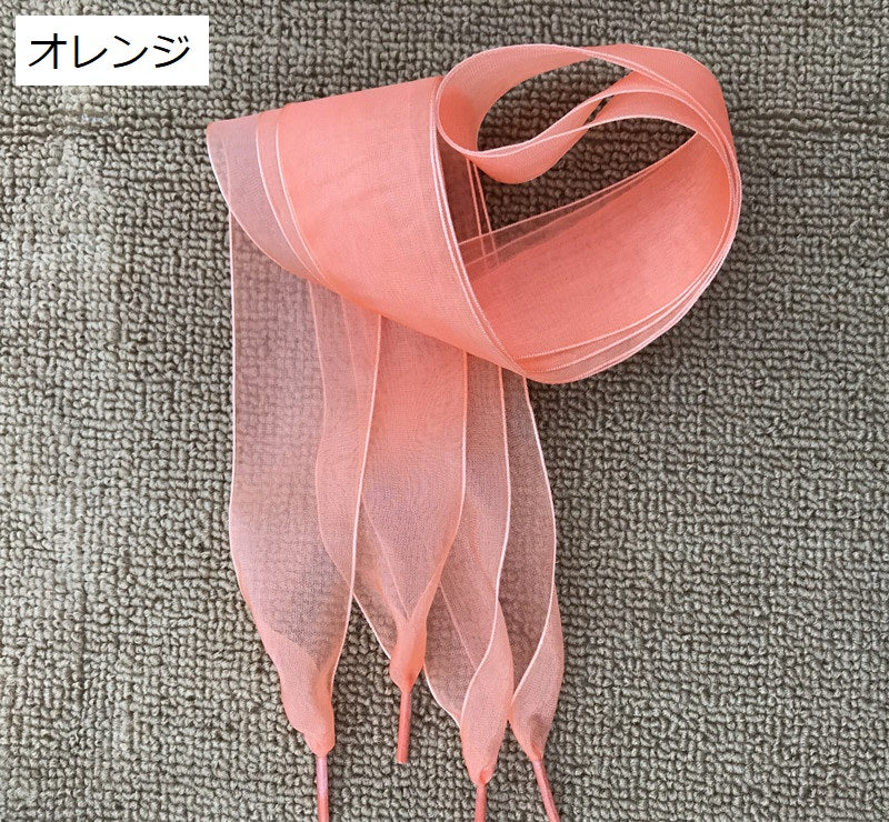 靴紐 靴ひも シューレース 2本セット リボン 幅広 商品画像2