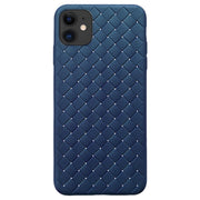 iPhoneカバー iPhoneケース スマホカバー ブラック レッド 編み込み模様 背面カバー 傷防止 汚れ防止 柔らかい
