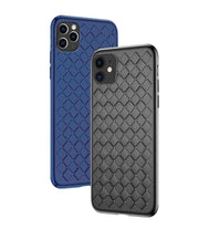 iPhoneカバー iPhoneケース スマホカバー ブラック レッド 編み込み模様 背面カバー 傷防止 汚れ防止 柔らかい