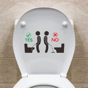 ウォールステッカー トイレステッカー 面白 ユニーク ピクトグラム トイレシール ウォールシール 壁紙シール 便座 便器 タンク 警告 おしゃれ かわいい DIY インテリア 装飾