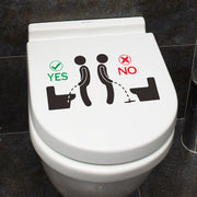 ウォールステッカー トイレステッカー 面白 ユニーク ピクトグラム トイレシール ウォールシール 壁紙シール 便座 便器 タンク 警告 おしゃれ かわいい DIY インテリア 装飾