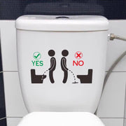 ウォールステッカー トイレステッカー 面白 ユニーク ピクトグラム トイレシール ウォールシール 壁紙シール 便座 便器 タンク 警告 おしゃれ かわいい DIY インテリア 装飾